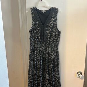 Floral Black Dress, Size 2X